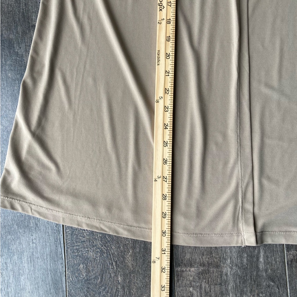 Susan Graver Beige Open Front Cardigan - Picture 6 of 6